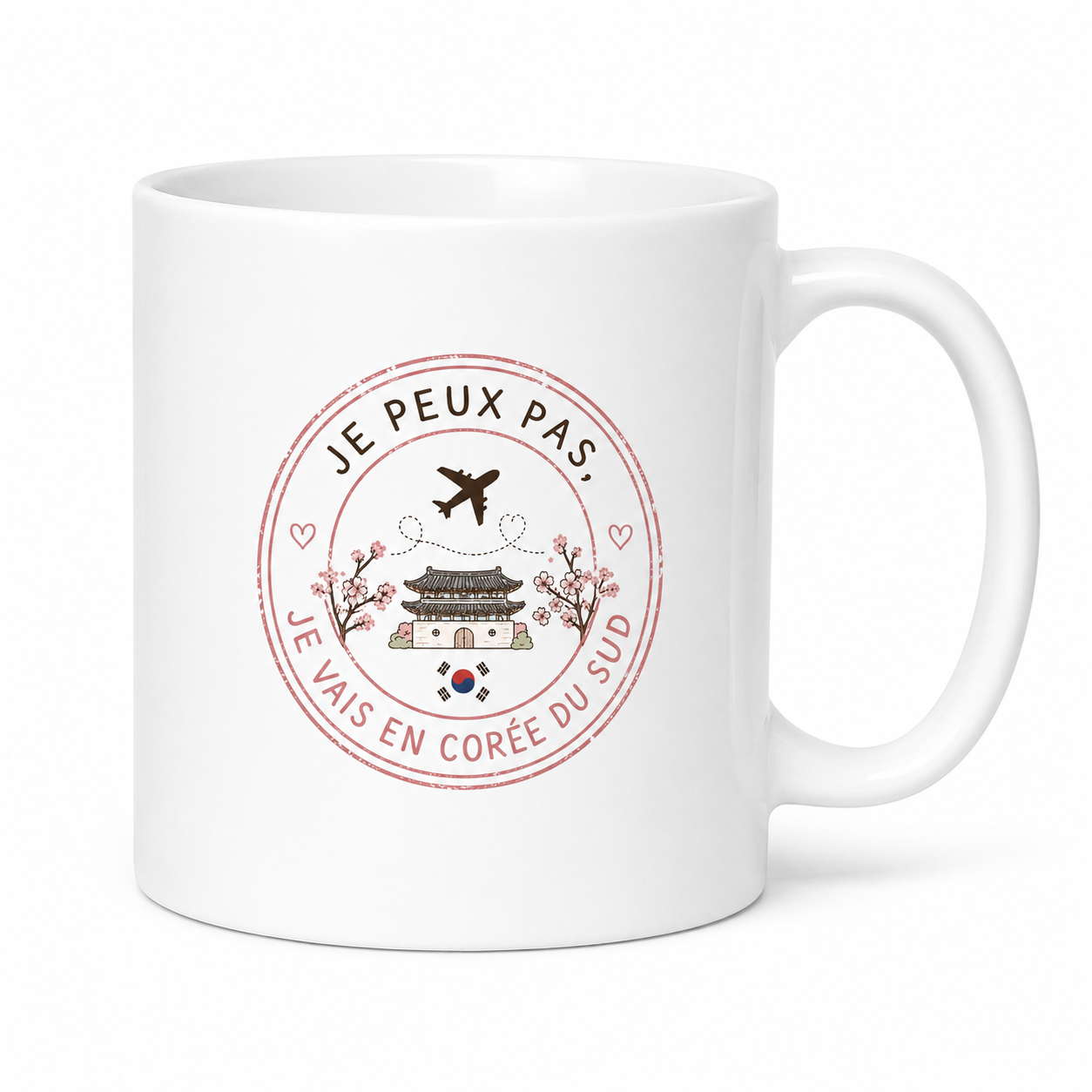 mug j'peux pas j'vais en corée du sud stamp edition