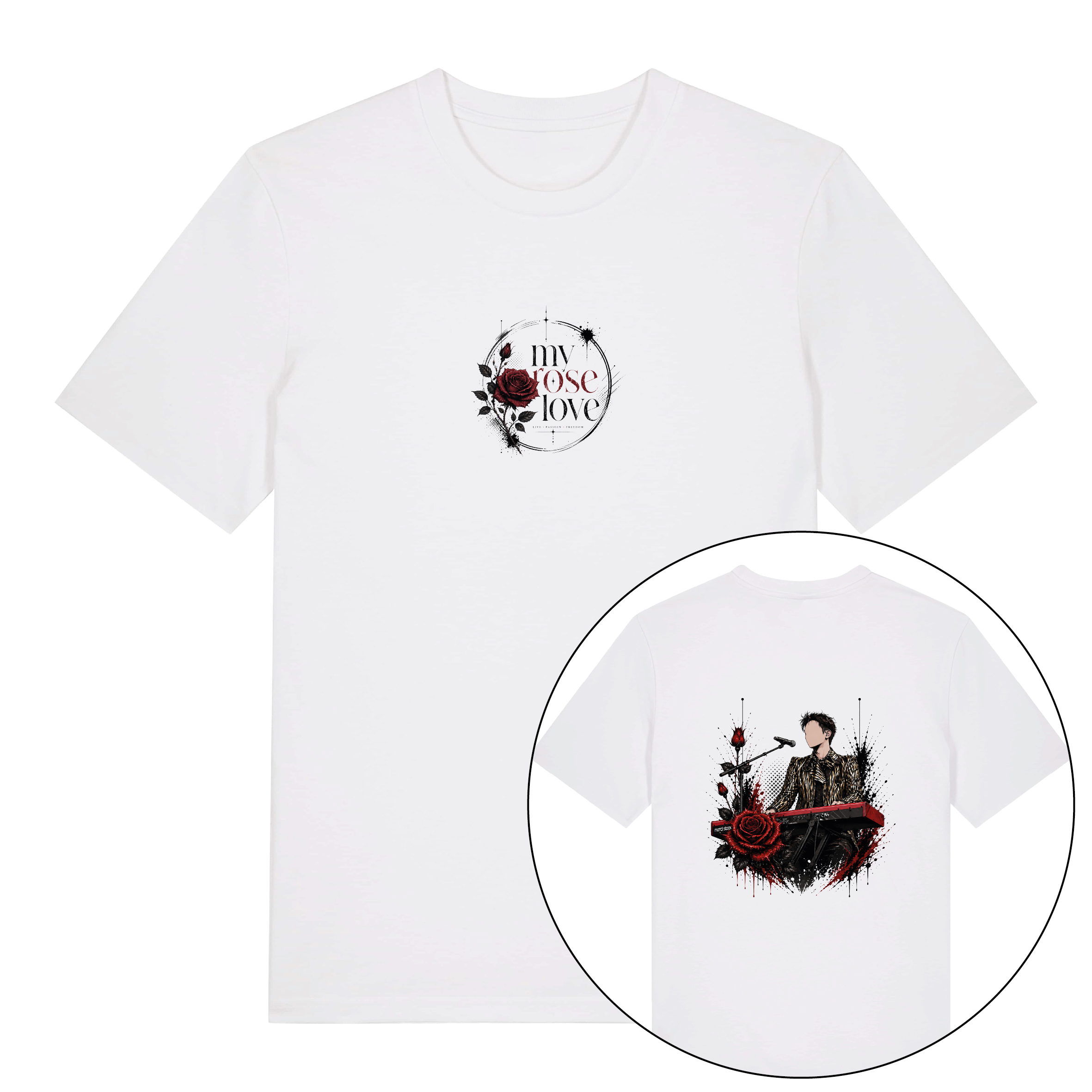tshirt rose harmonie my rose love collection