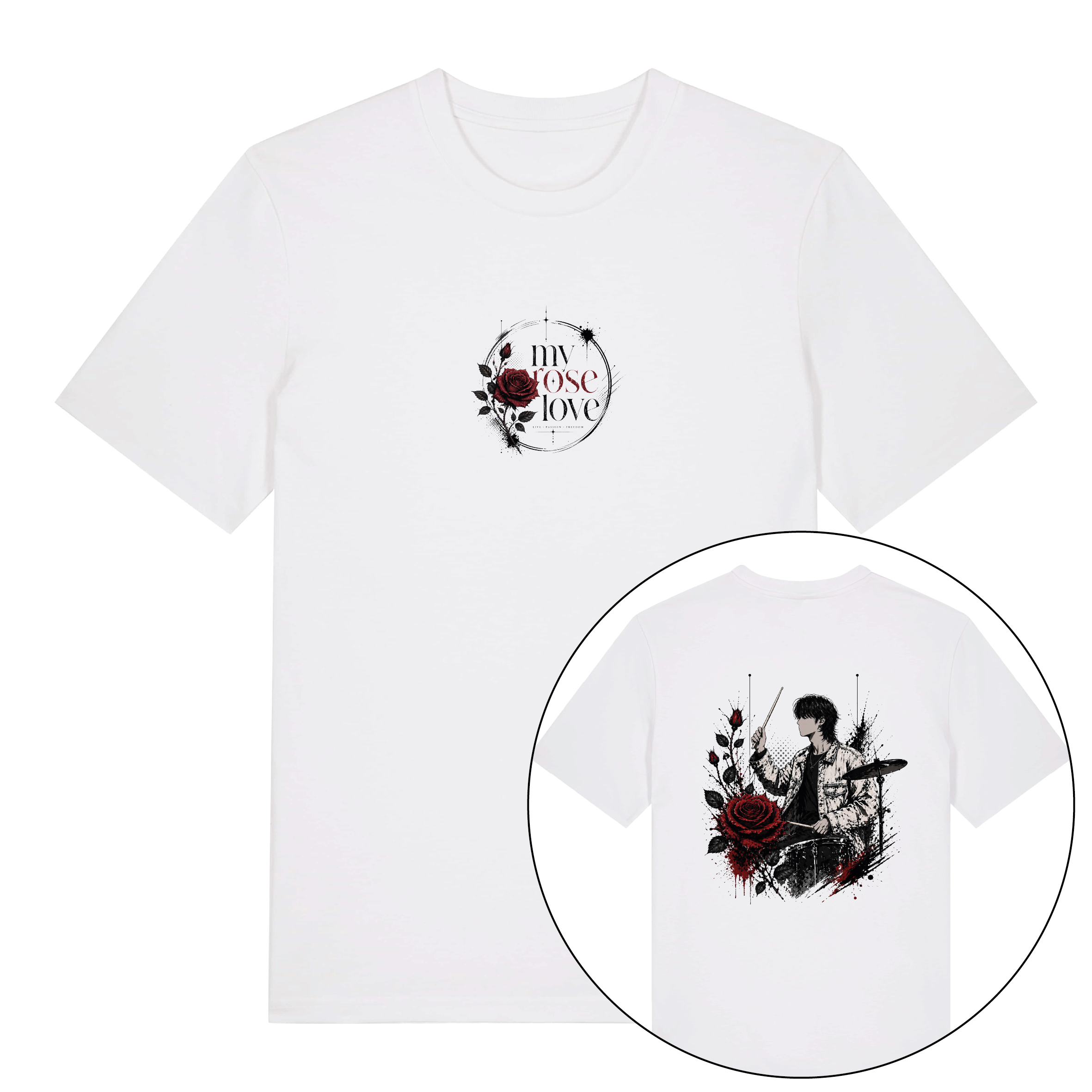 tshirt rose Énergie – my rose love collection