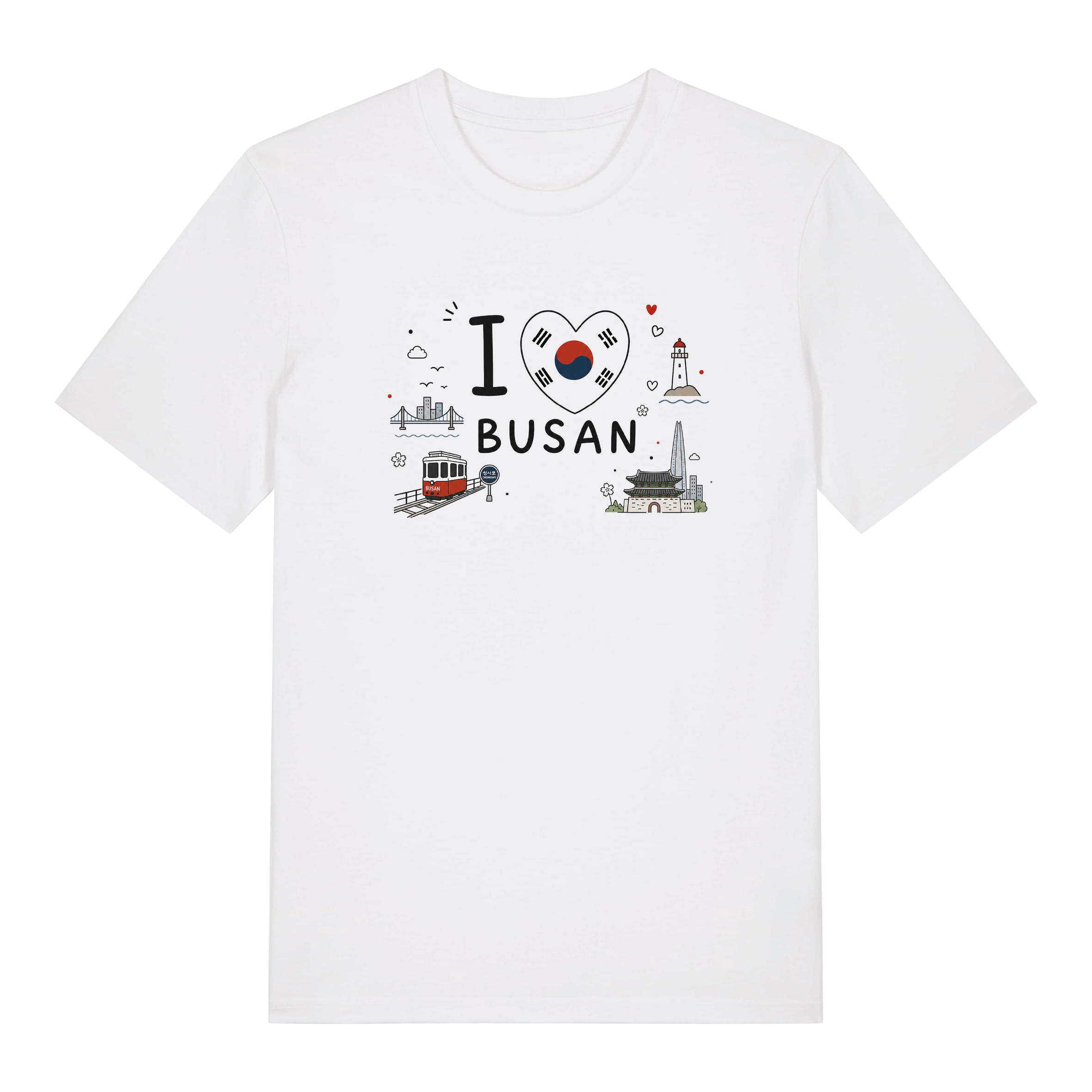 tshirt i love busan monument
