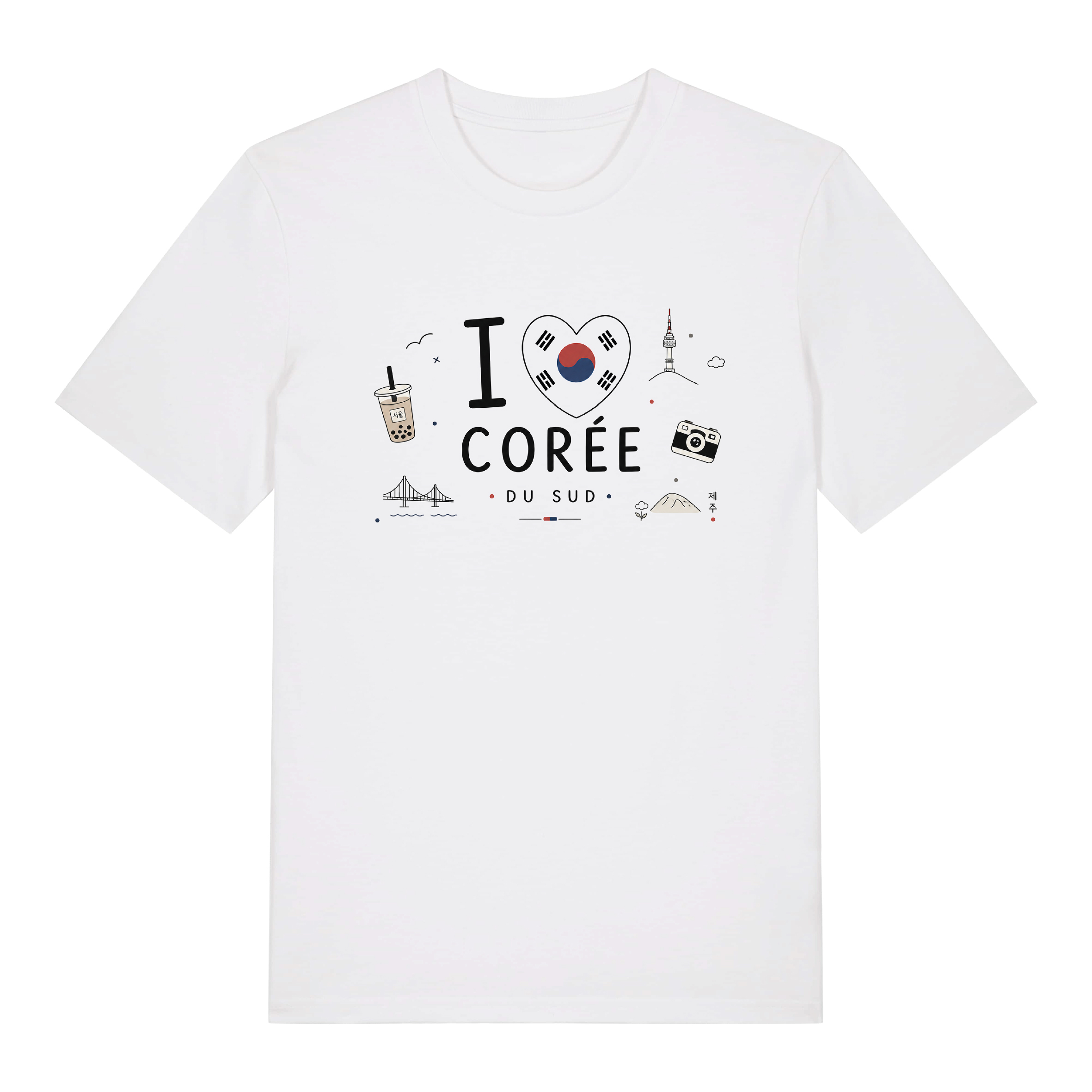 tshirt i love corée monument