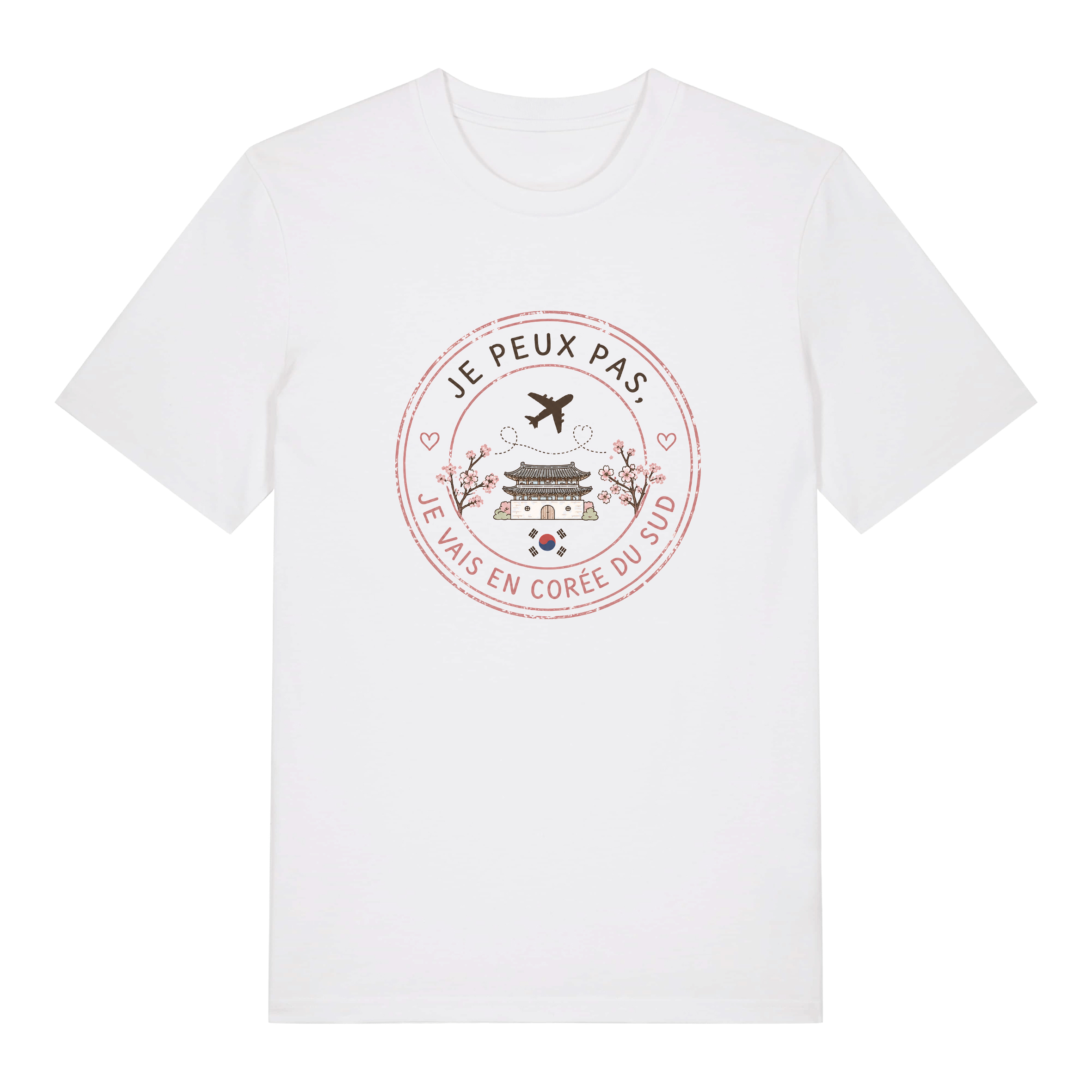 tshirt j'peux pas j'vais en corée du sud stamp edition
